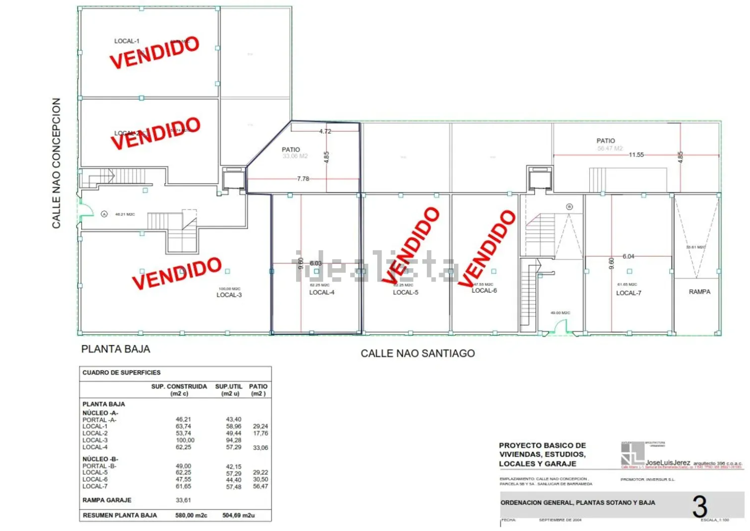 Local en venta en Calle Nao Santiago, 23 — Plano